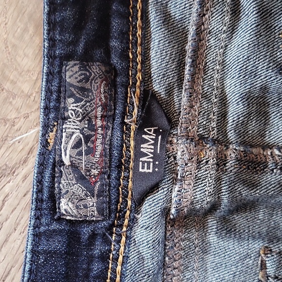 Silver l denim l shirt l vintage l blue jean shirt l 28 Emma skirt - Picture 6 of 7